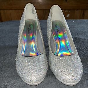 Silver Slipper Heels